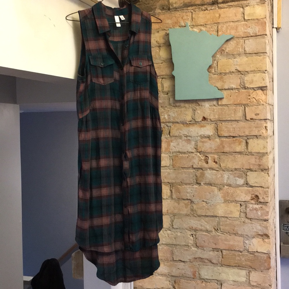 Flannel shift dress Sz Xs
